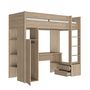 Voir la diapositive 1 : GAMI Lit mezzanine couchage 90x200cm JONATHAN