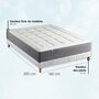 Voir la diapositive 5 : IDLITERIE Ensemble Matelas Ressort 7 zones H.28cm + Sommier Fabriqué en France MAX