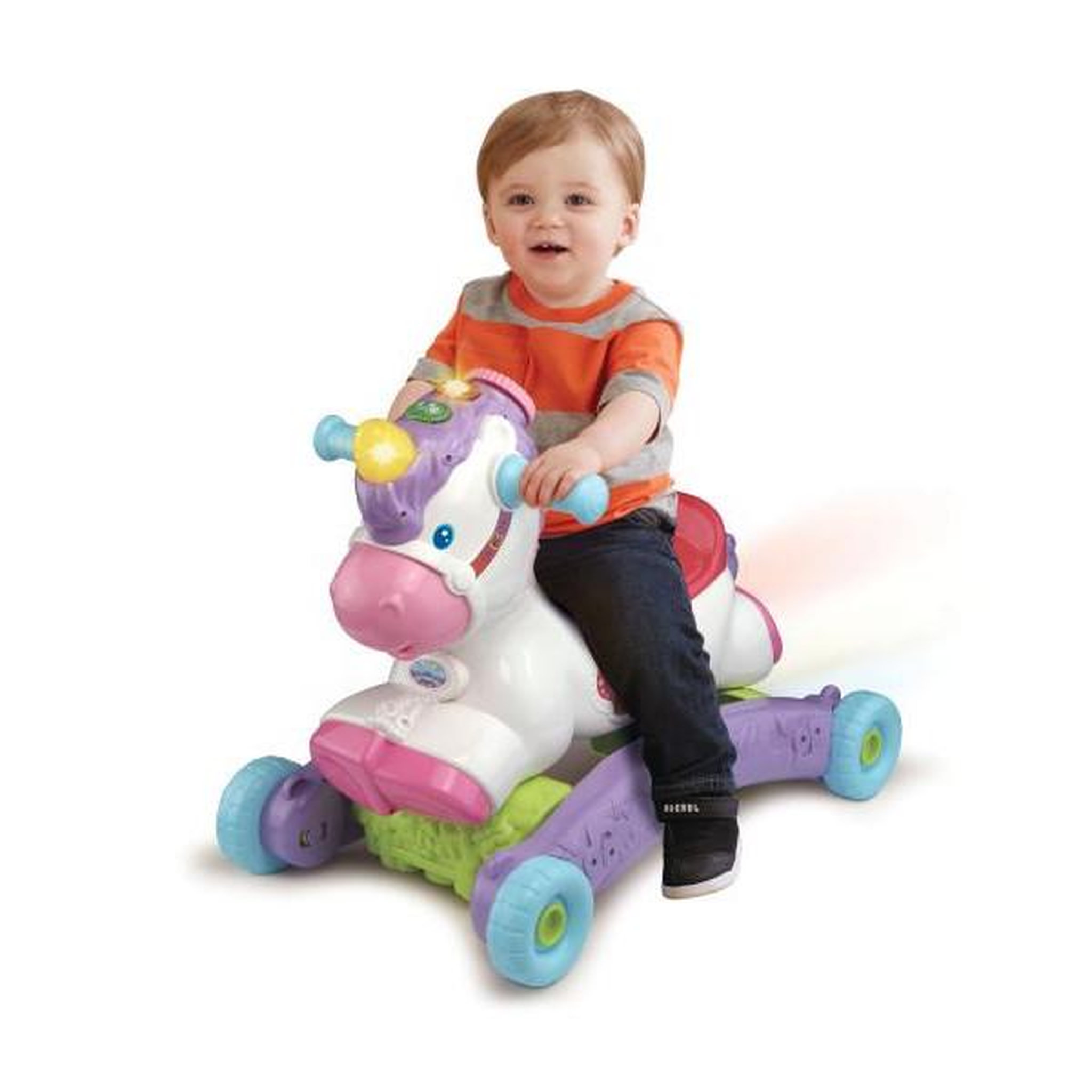 Voir la diapositive 6 : VTECH BABY Porteur Trotteur  a Bascule - VTECH BABY - Cléo Ma Licorne Basculo 2en1 - Parlant et Lumineux - Rose