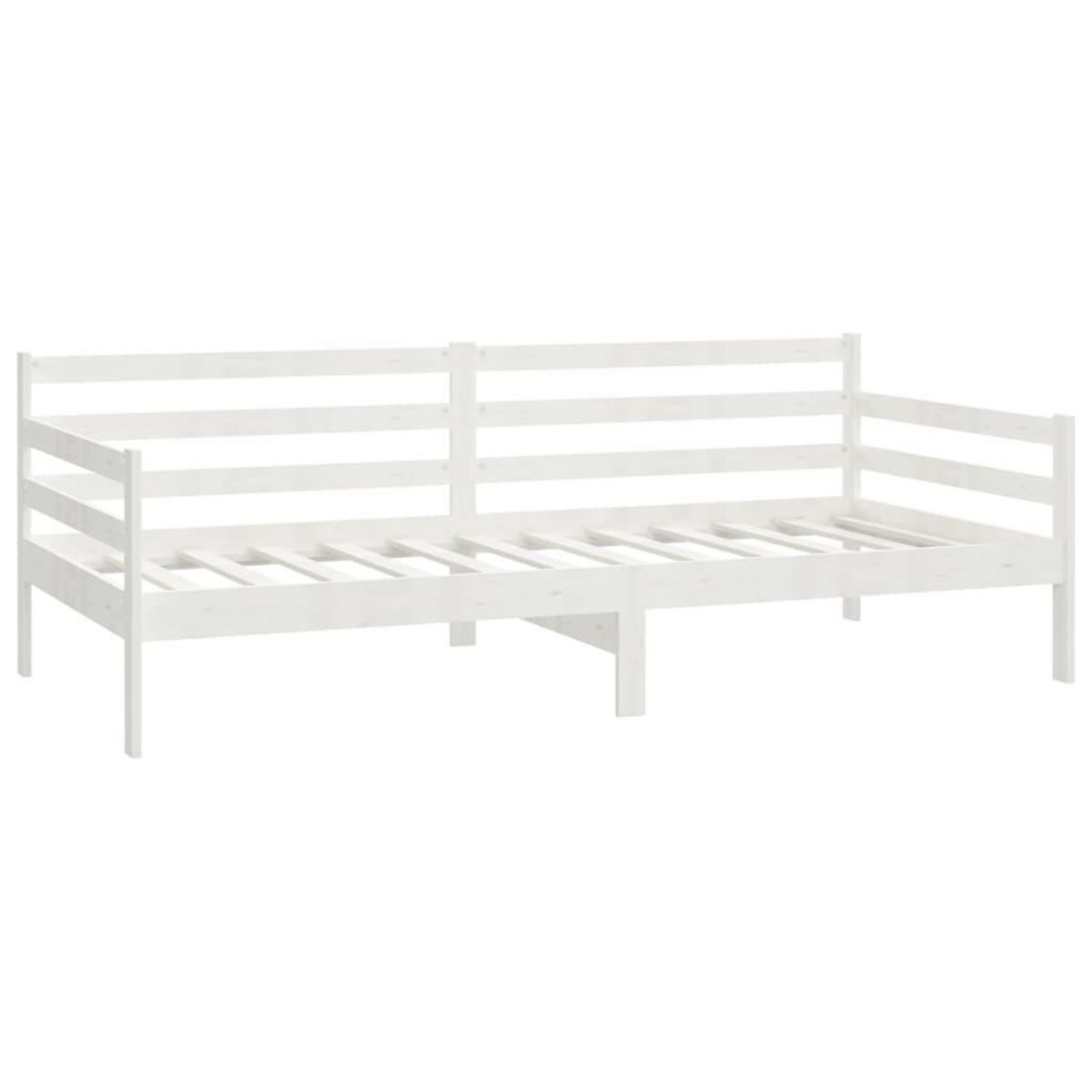 VIDAXL Lit de jour sans matelas blanc bois de pin massif 90x200 cm