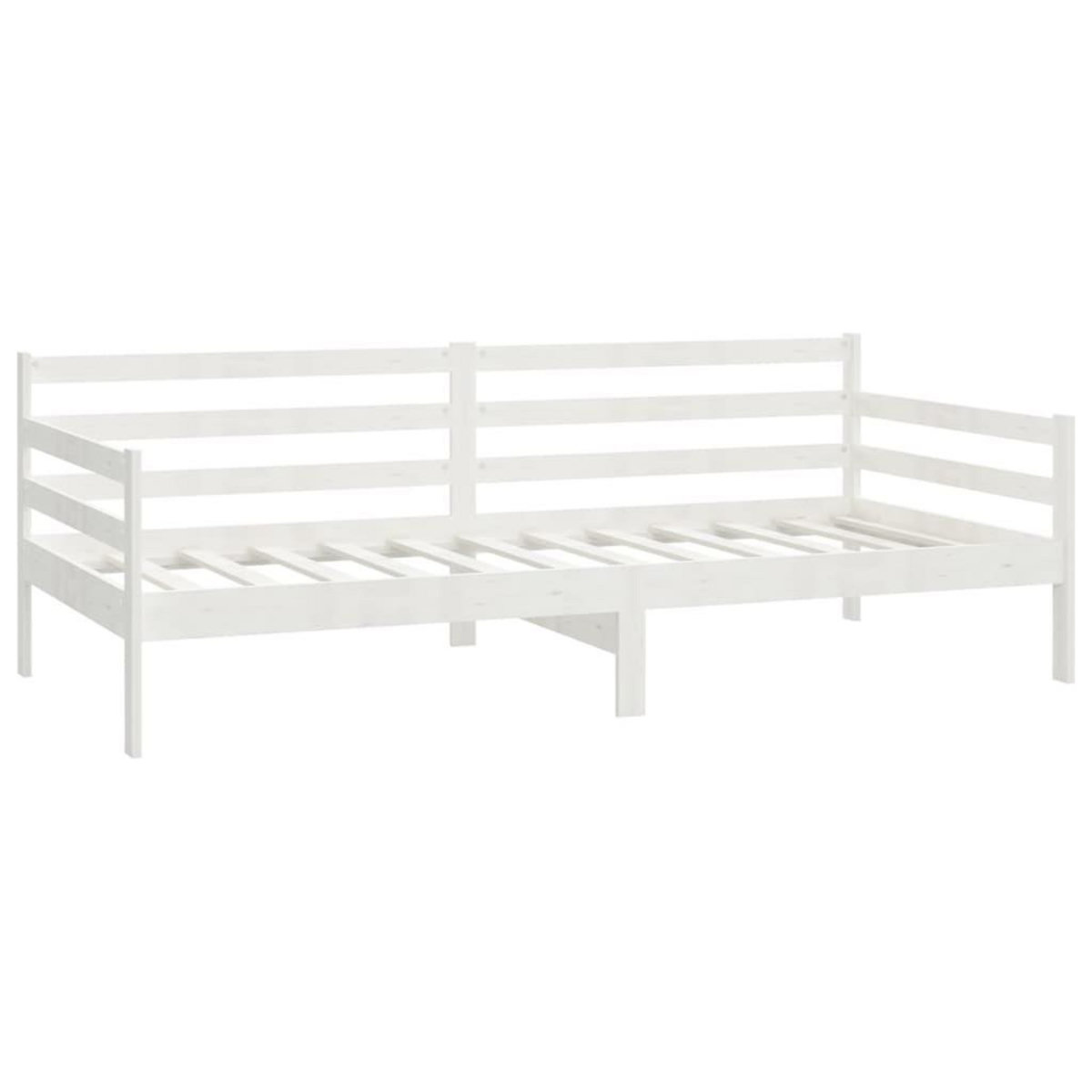 VIDAXL Lit de jour sans matelas blanc bois de pin massif 90x200 cm