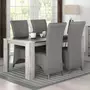 KASALINEA Chaise de salle à manger grise ANGUS (lot de 2)-L 43 x P 50 x H 104 cm- Gris