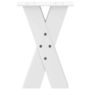 Voir la diapositive 5 : VIDAXL Pieds de table basse forme de X 2 pcs blanc 28x(42-43) cm acier