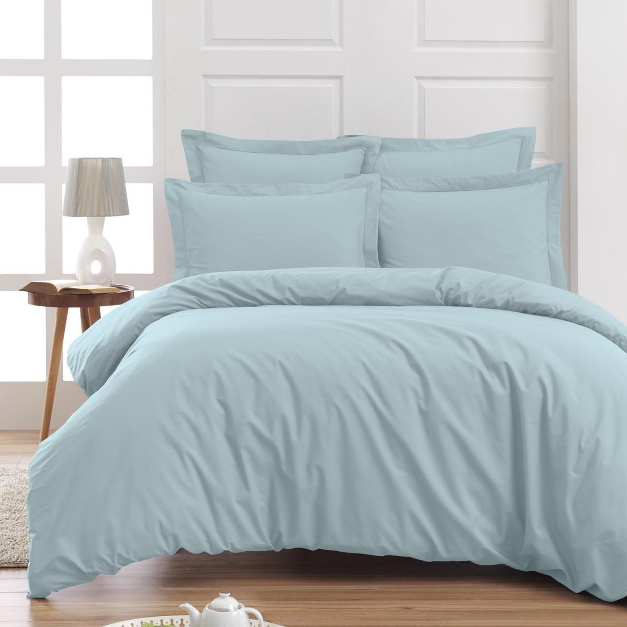 Voir la diapositive 2 : Sensei Maison Taie de traversin en percale de coton SOFT PERCALE - 45x185 cm