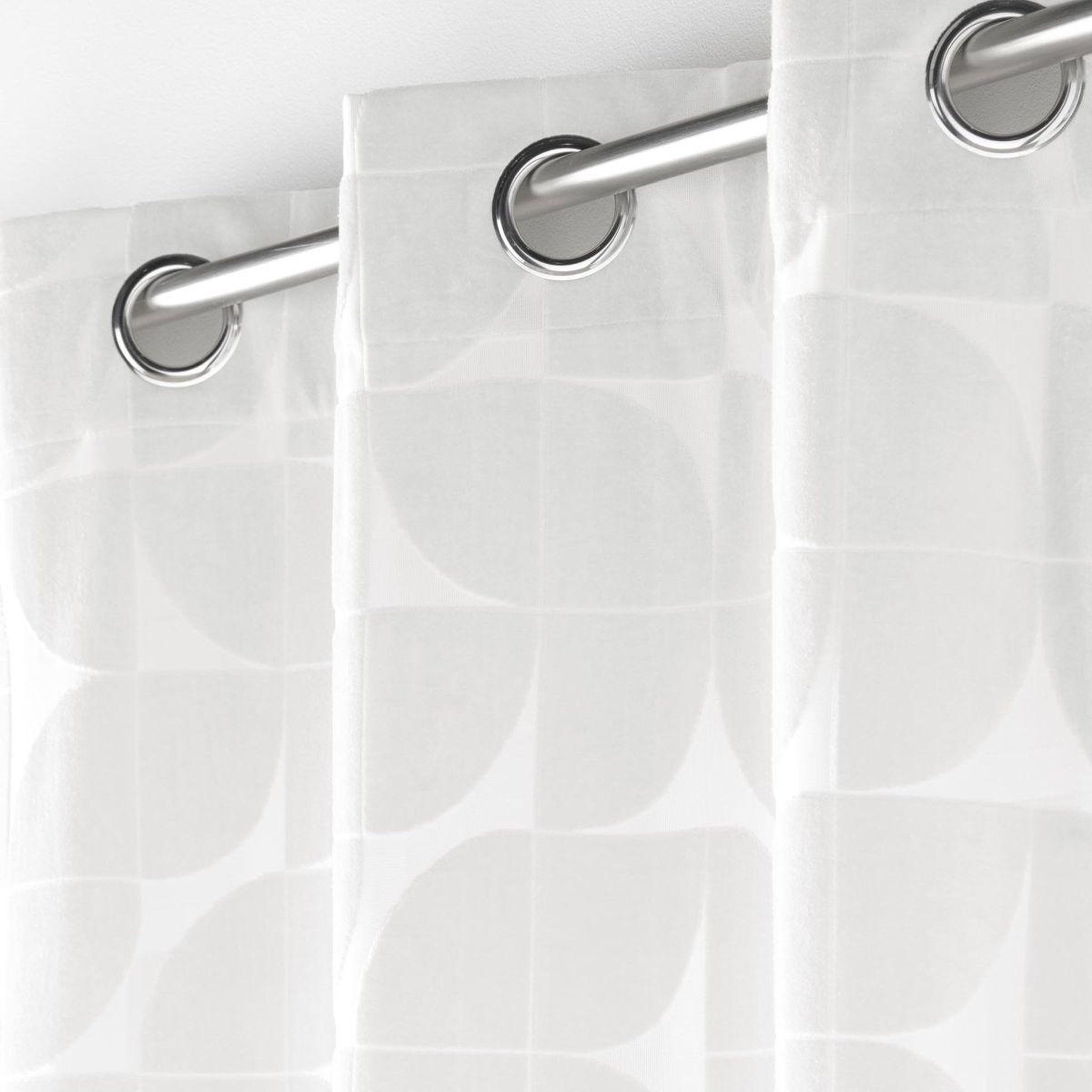 Voir la diapositive 3 : Douceur d'Intérieur Rideau à œillets en velours  geolia  135x260cm blanc
