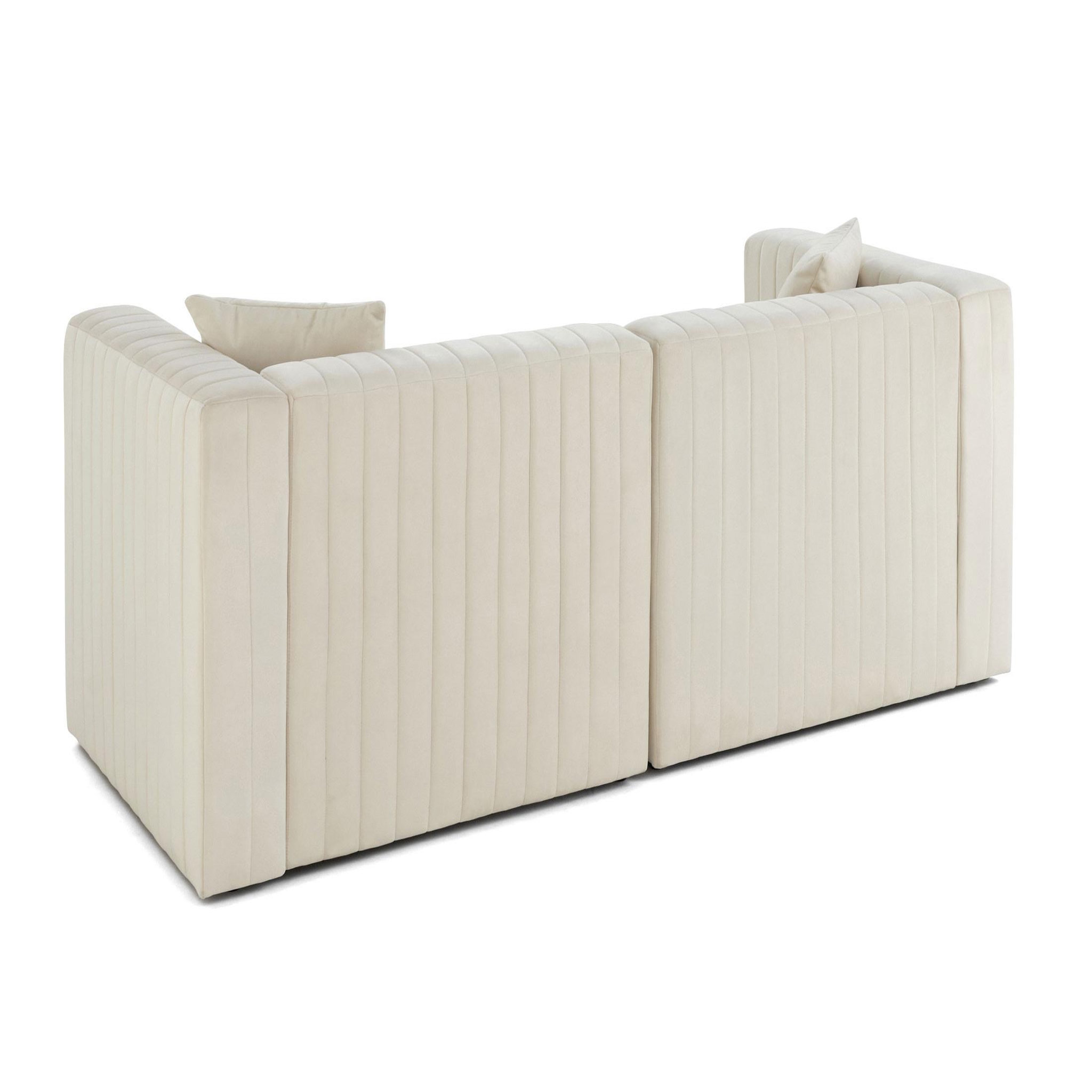 Voir la diapositive 6 : LISA DESIGN Nova - canapé modulable 2 places - en velours