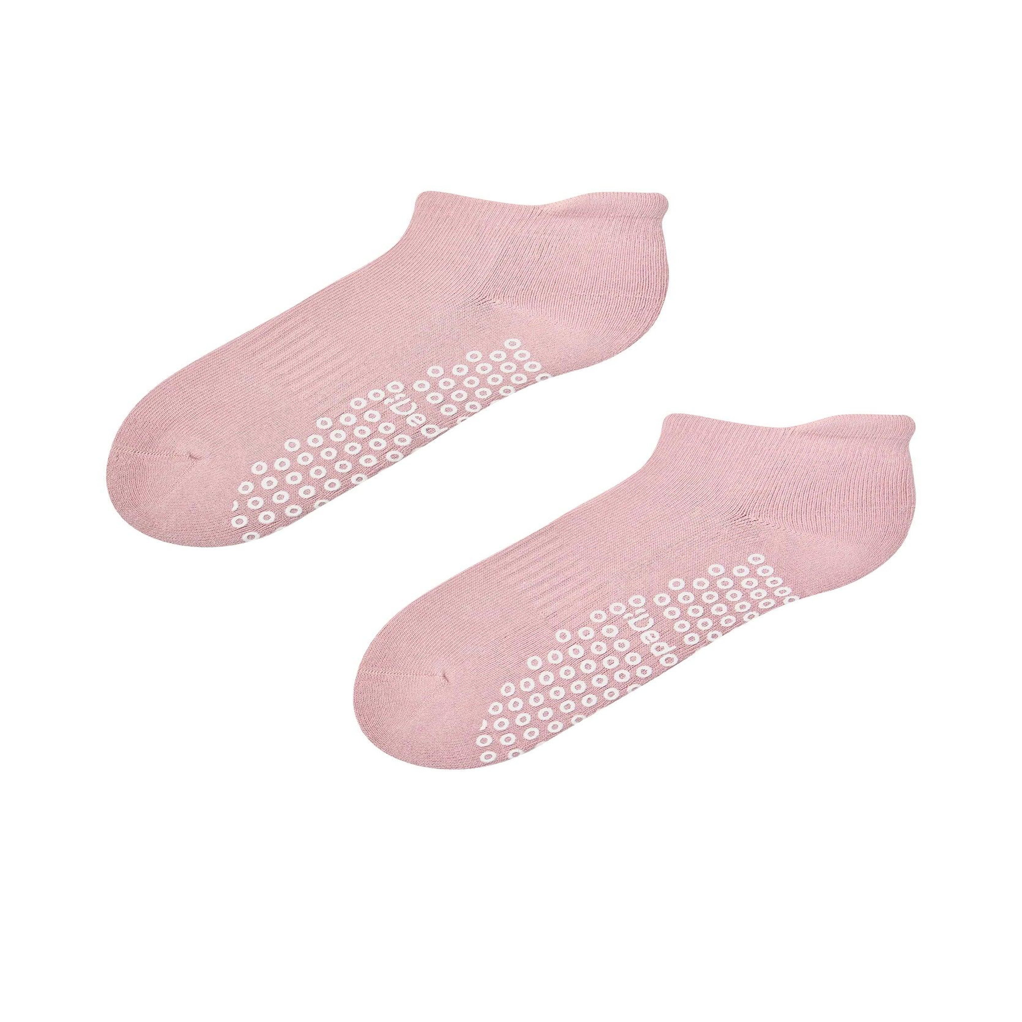 DEDOLES Chaussettes antidérapantes pilates & yoga vieux rose. Coloris disponibles : Rose