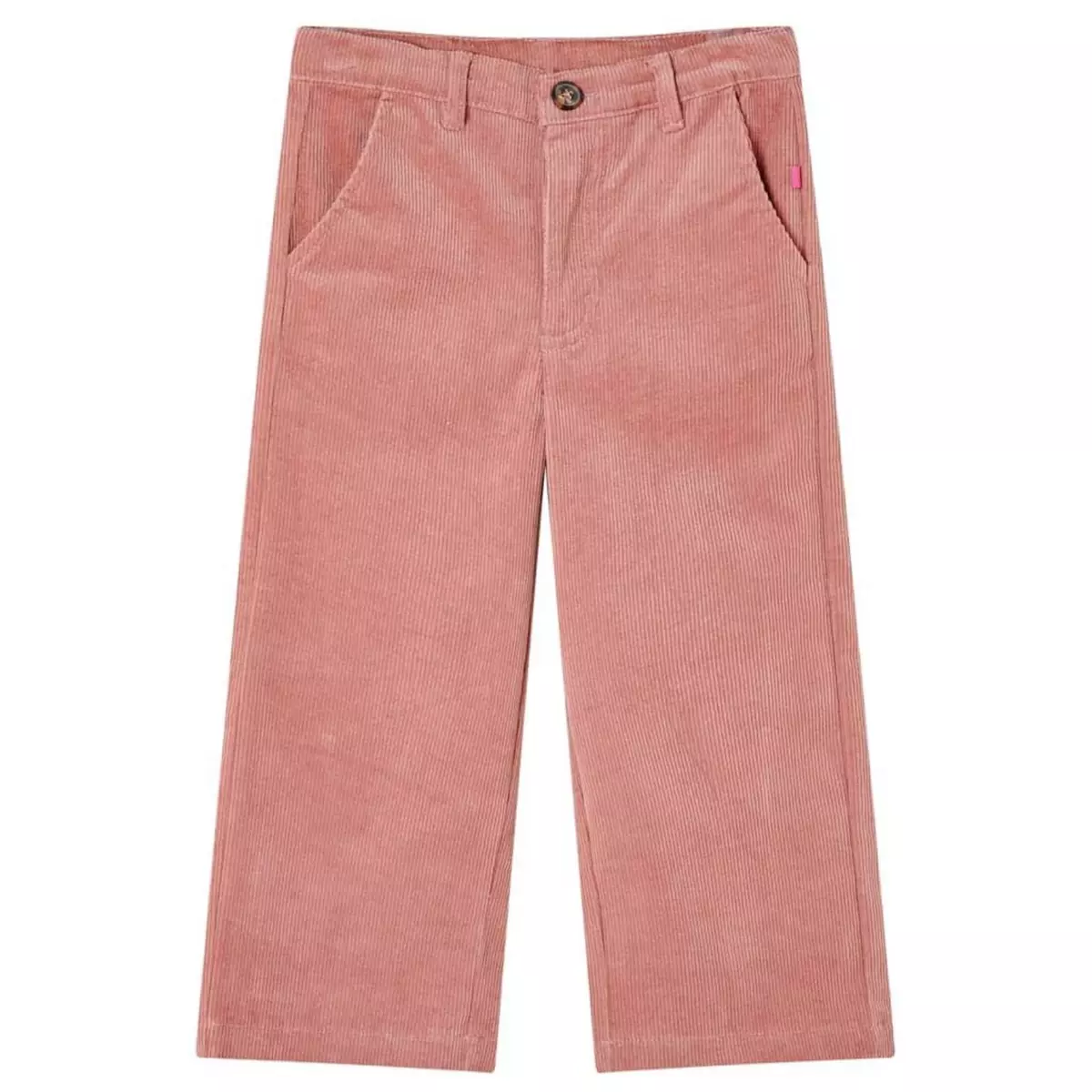 VIDAXL Pantalons pour enfants velours cotele rose ancien 116