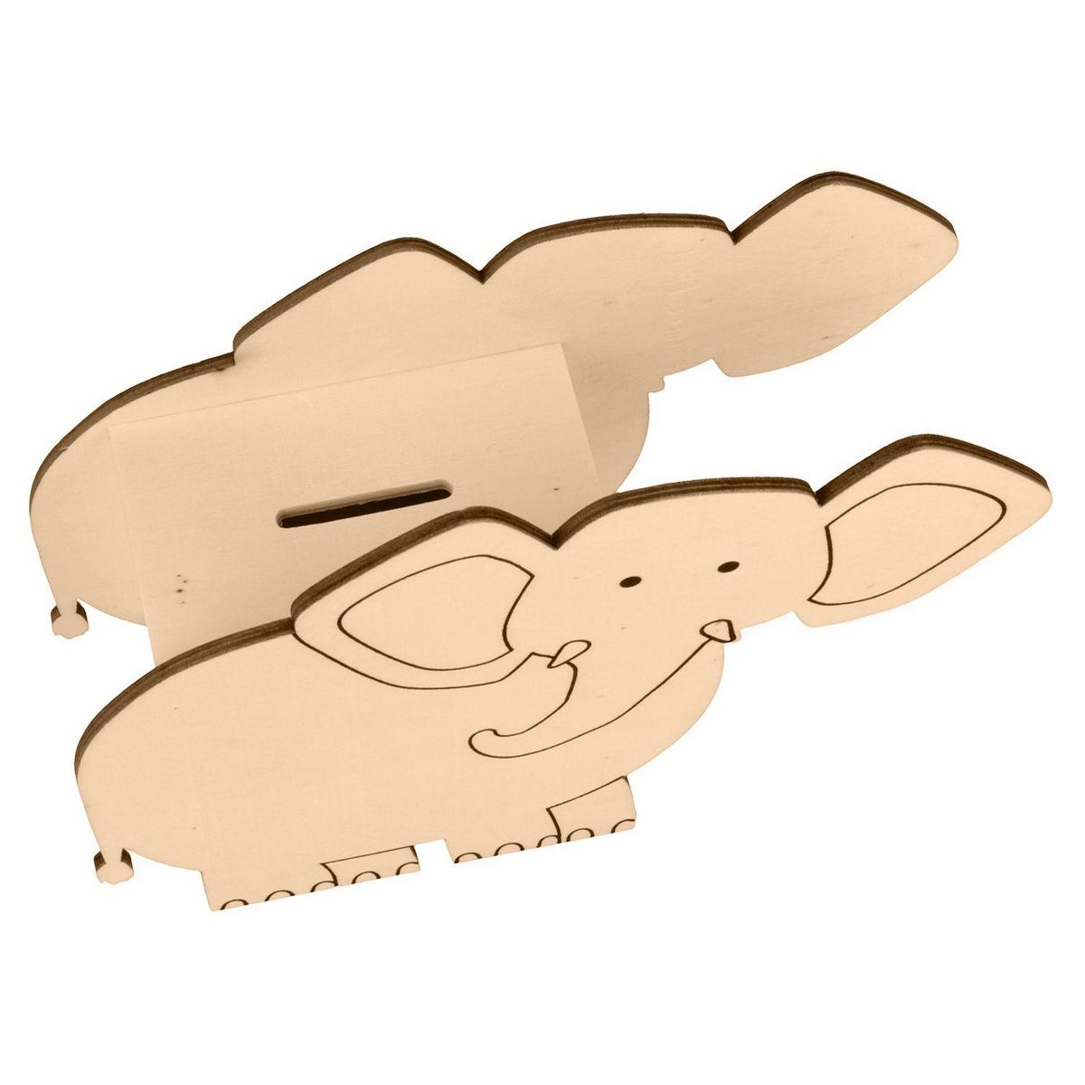 Artemio Tirelire éléphant en bois