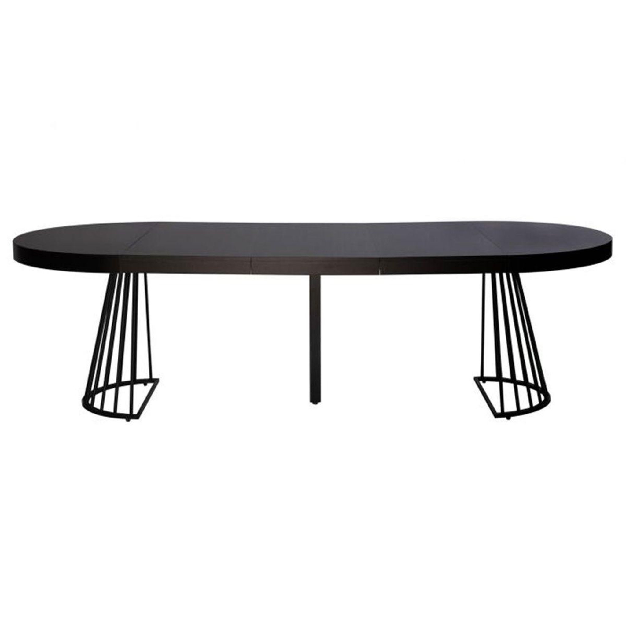 Voir la diapositive 2 : Paris Prix Table de repas extensible  virginia  110-260cm noir