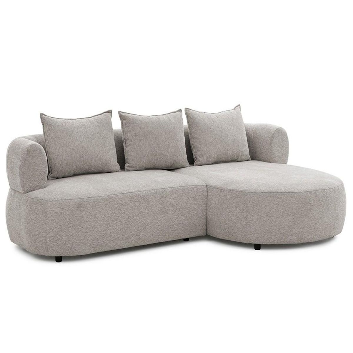 LISA DESIGN Angela - canapé d'angle droit 4 places en velours texturé