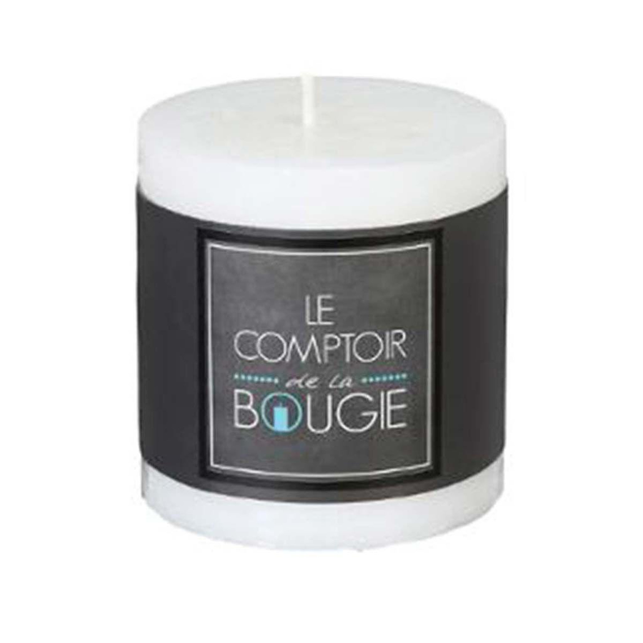 Voir la diapositive 3 : COMPTOIR DE LA BOUGIE Bougie ronde  rustic  7cm blanc