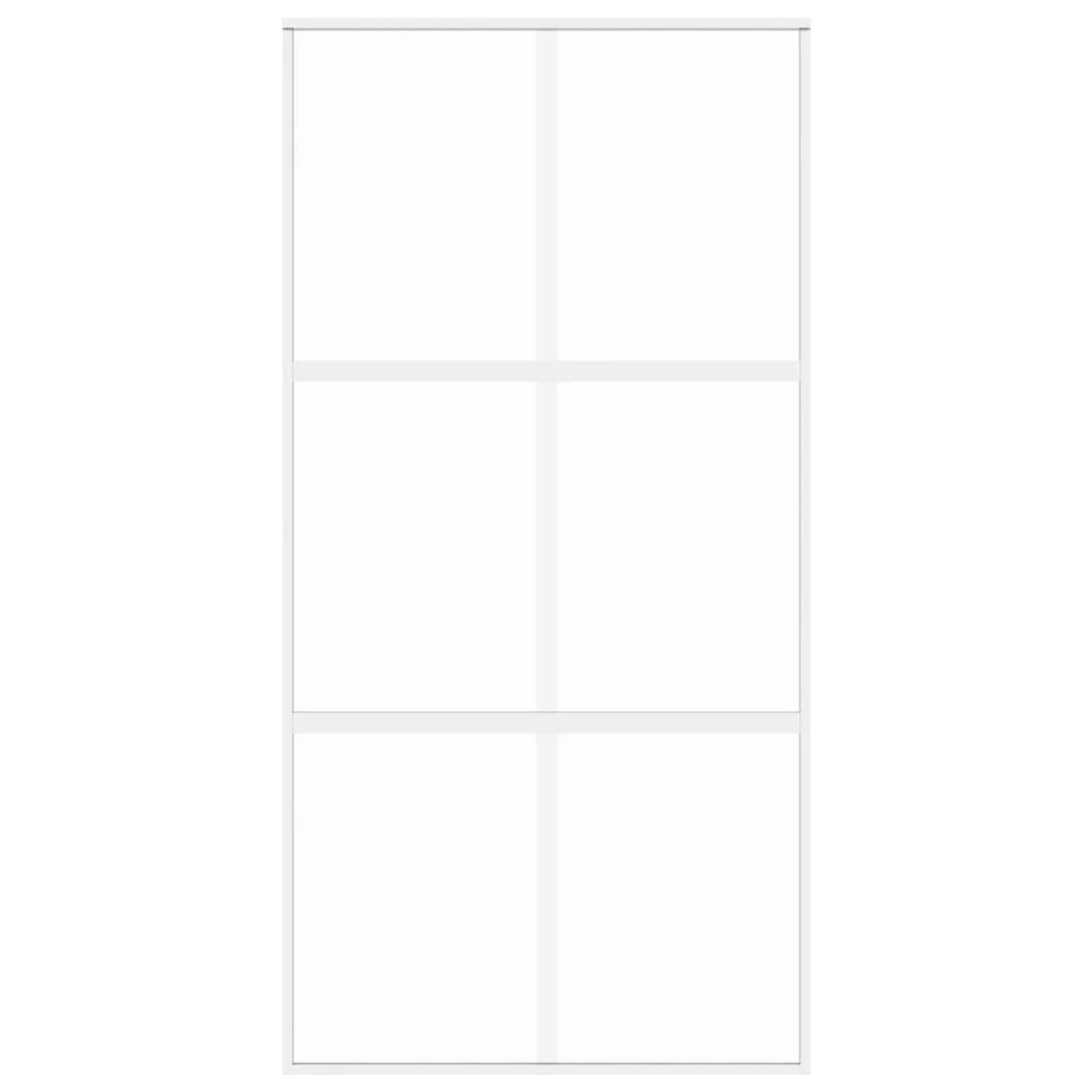 Voir la diapositive 4 : VIDAXL Porte coulissante blanc 102,5x205 cm verre trempe aluminium