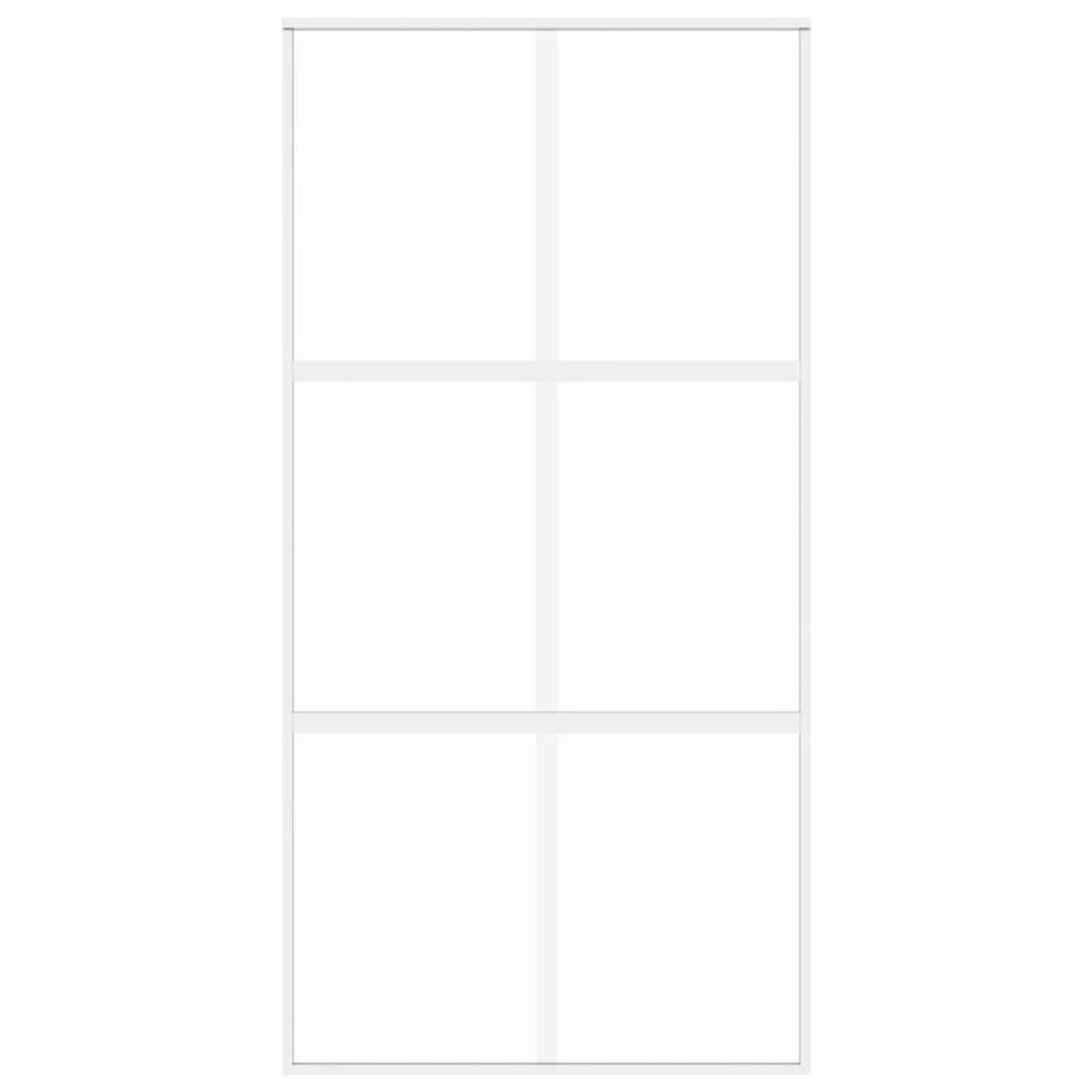 VIDAXL Porte coulissante blanc 102,5x205 cm verre trempe aluminium