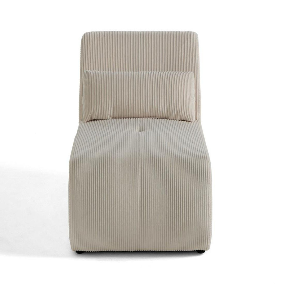 LISA DESIGN Onyx - fauteuil sans accoudoirs - en velours côtelé