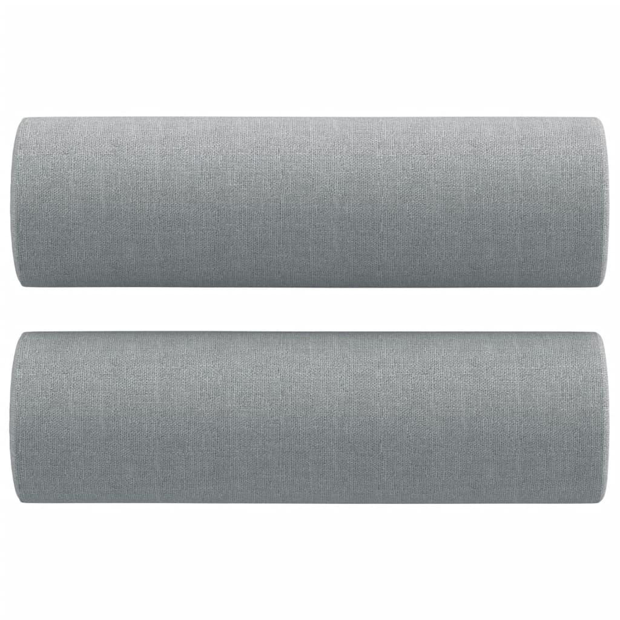Voir la diapositive 5 : VIDAXL Canape 3 places avec oreillers gris clair 180 cm tissu