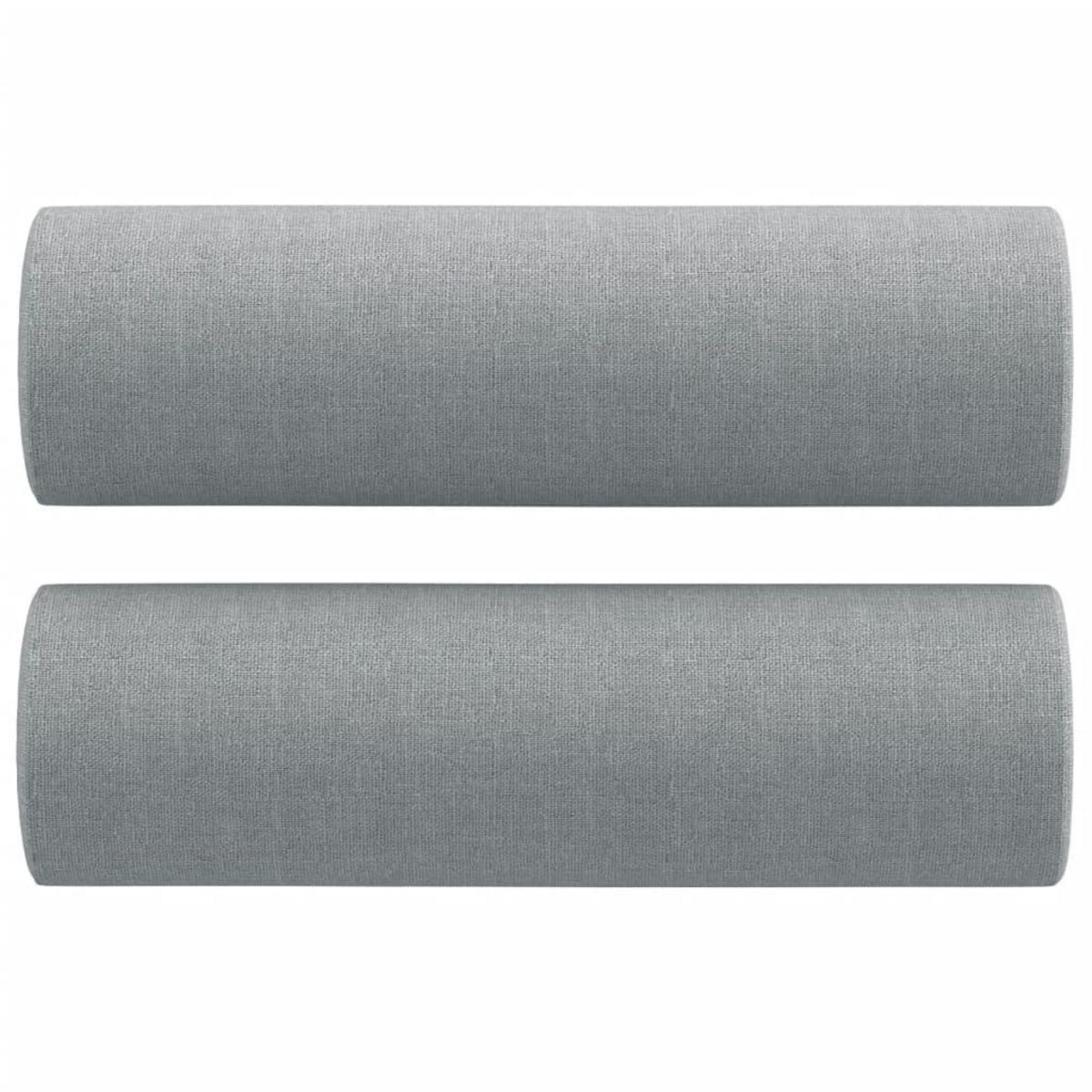 VIDAXL Canape 3 places avec oreillers gris clair 180 cm tissu