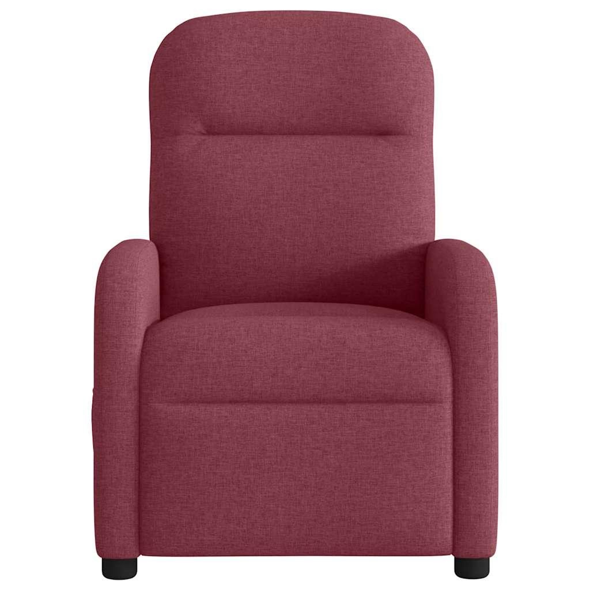 Voir la diapositive 5 : VIDAXL Fauteuil de massage inclinable electrique Rouge bordeaux Tissu