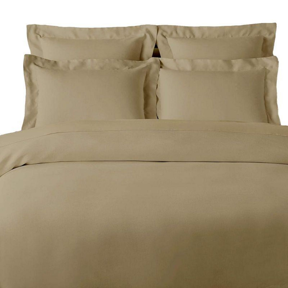 BLANC AVENUE PARIS Parure de draps 4 pièces 100%  Satin de coton Peigné  / 80 fils /cm² pour lit 160 x 200 cm