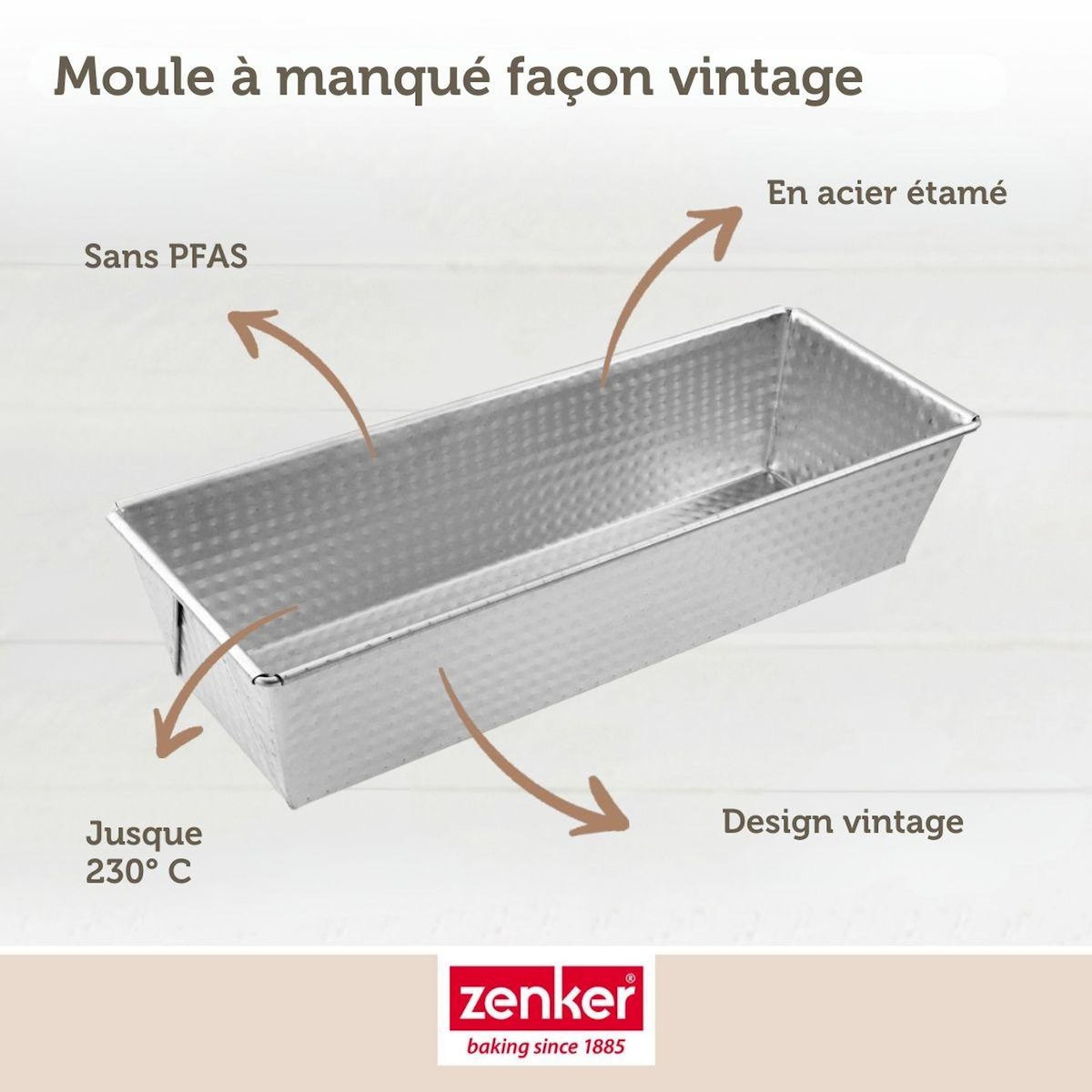ZENKER Lot de 2 moules à cakes 30 x 11,5 cm Zenker Silver
