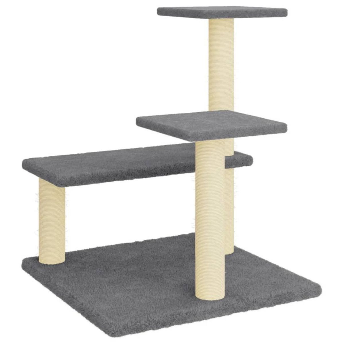 VIDAXL Arbre a chat avec griffoirs en sisal Gris fonce 61 cm