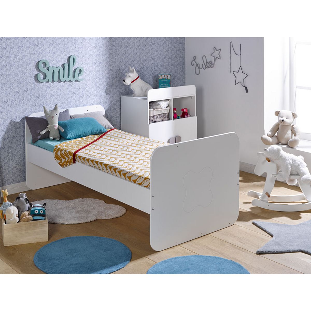 Ensemble lit bébé combiné évolutif 70x140 + tiroir DREAM blanc