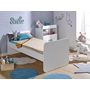 Voir la diapositive 3 : Ensemble lit bébé combiné évolutif 70x140 + tiroir DREAM blanc