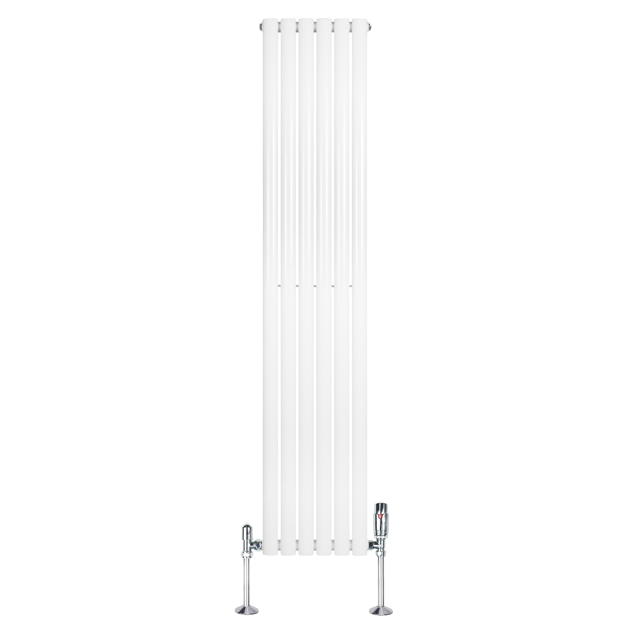 Voir la diapositive 2 : MONSTERSHOP Radiateur à colonnes ovales & vannes, 1 panneau - 1800 x 360 mm