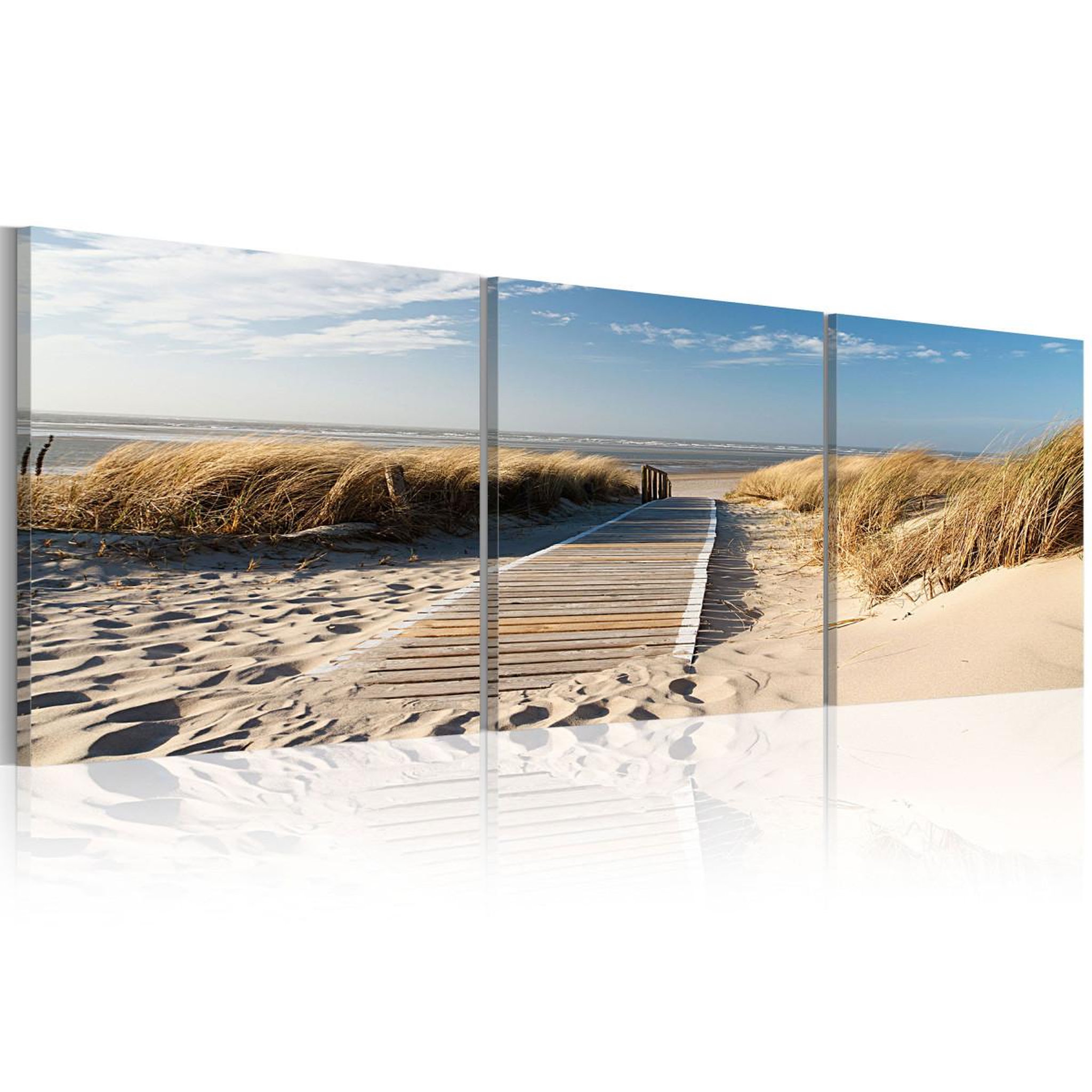 Paris Prix Tableau imprimé  beach 3 panneaux  40x120cm