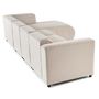 Voir la diapositive 6 : LISA DESIGN Suaro - canapé modulable d'angle droit 5 places en tissu texturé