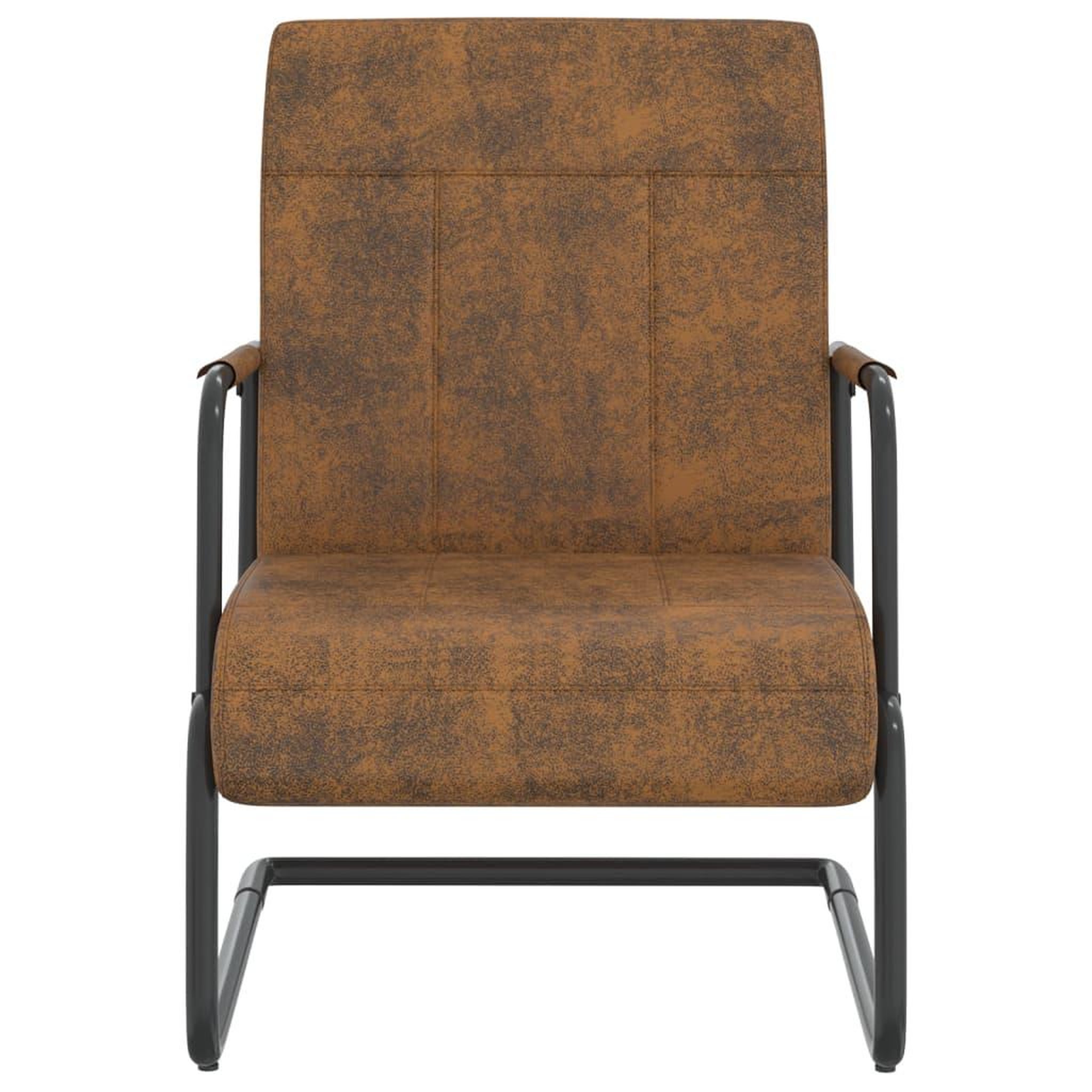 Voir la diapositive 2 : VIDAXL Chaise cantilever Marron Tissu