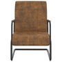 Voir la diapositive 2 : VIDAXL Chaise cantilever Marron Tissu