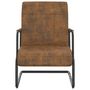 Voir la diapositive 2 : VIDAXL Chaise cantilever Marron Tissu