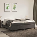 VIDAXL Cadre de lit sans matelas gris fonce 200x200 cm velours