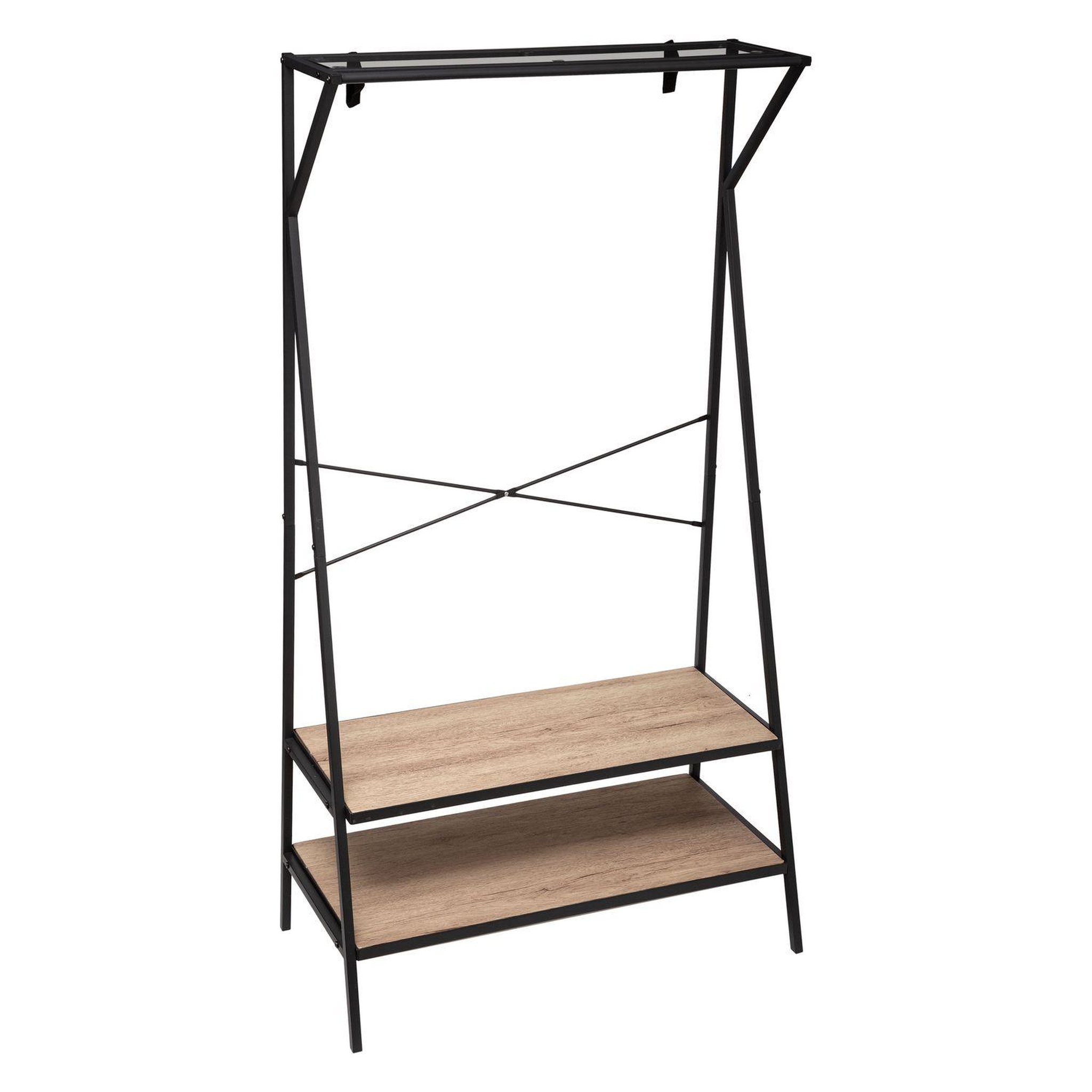 FIVE Porte-manteaux design industriel Jano - L. 80 x H. 160 cm - Noir
