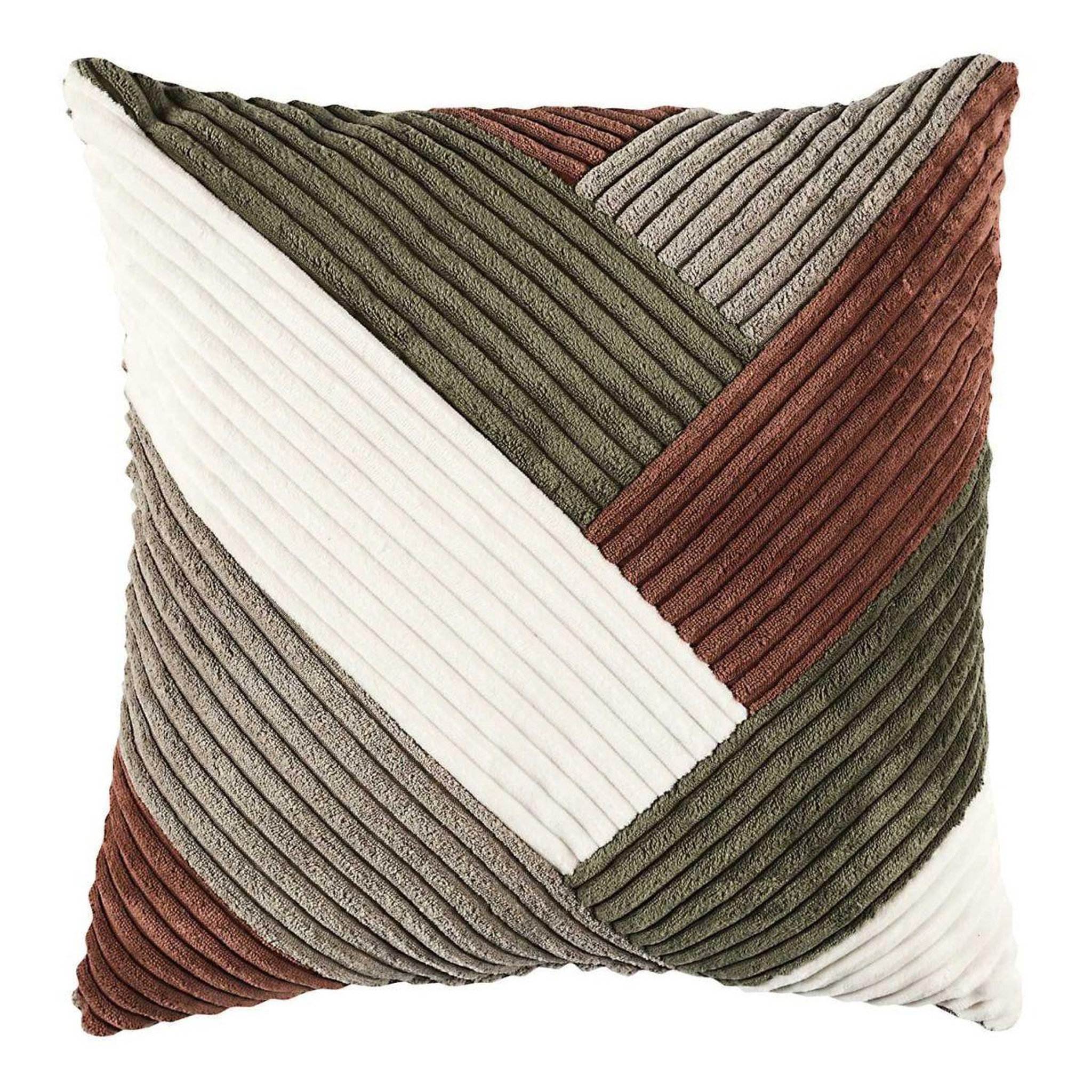 The Home Deco Factory Coussin déco côtelé  patchwork  40x40cm multicolore