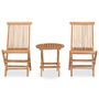 Voir la diapositive 2 : VIDAXL Ensemble a manger d'exterieur pliable 3 pcs bois solide de teck
