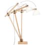 Voir la diapositive 5 : VIDAXL Lampadaire Blanc Bois de manguier massif E27