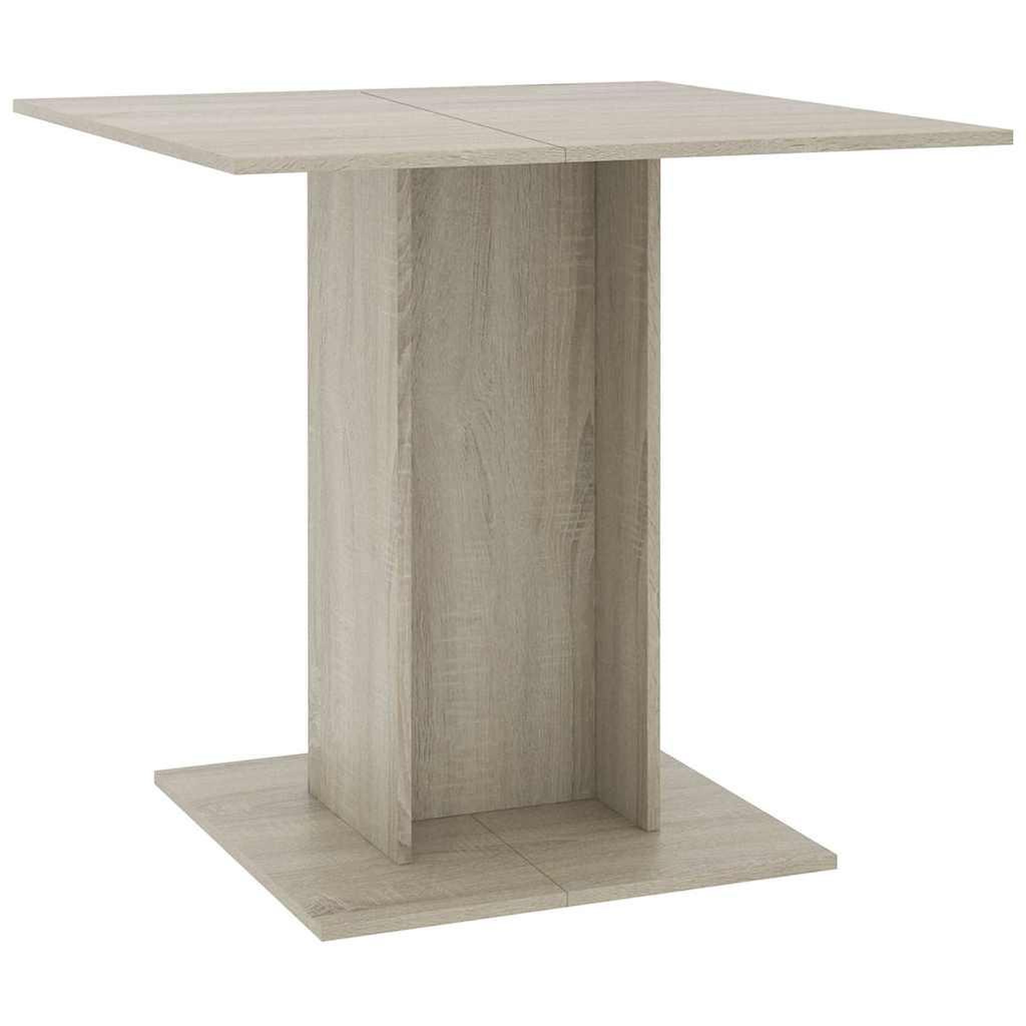 Voir la diapositive 2 : VIDAXL Table a dîner Chene sonoma 80x80x75 cm Bois d'ingenierie