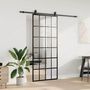 Voir la diapositive 3 : VIDAXL Porte coulissante kit de quincaillerie noir 90x205 cm verre ESG