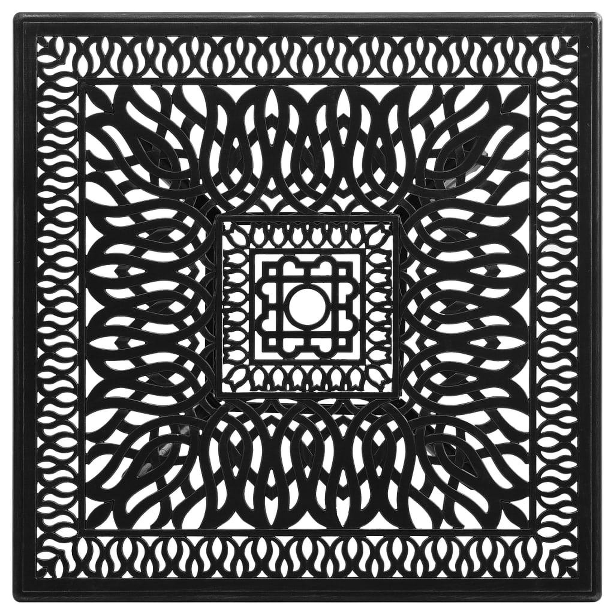 Voir la diapositive 3 : VIDAXL Table de jardin Noir 90x90x73 cm Aluminium coule
