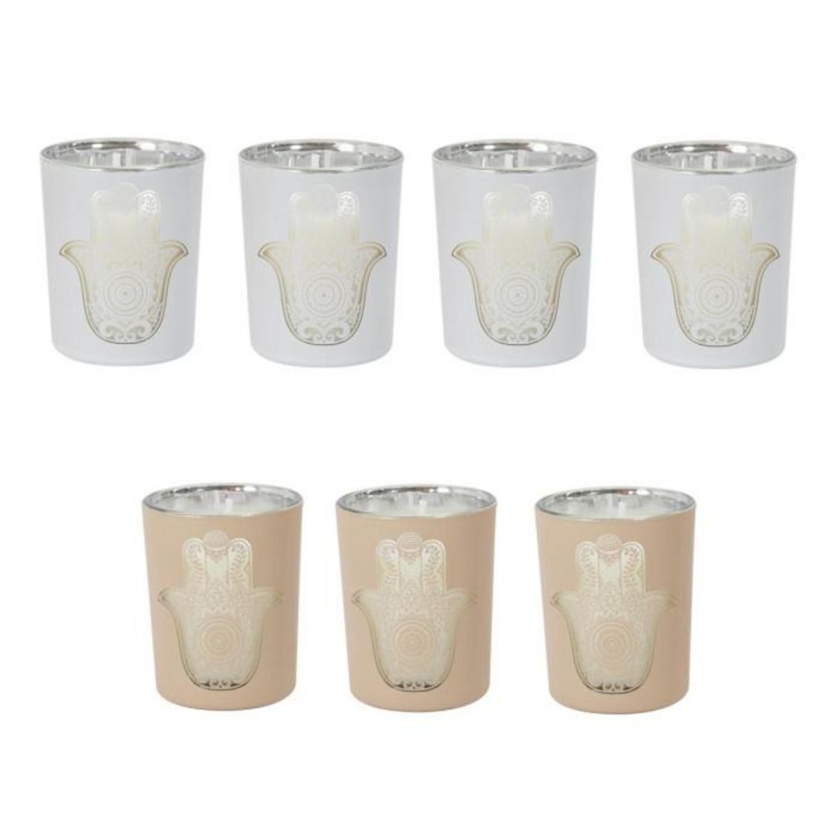 Paris Prix Coffret 7 Bougies Parfumées  Fatma  6cm Blanc