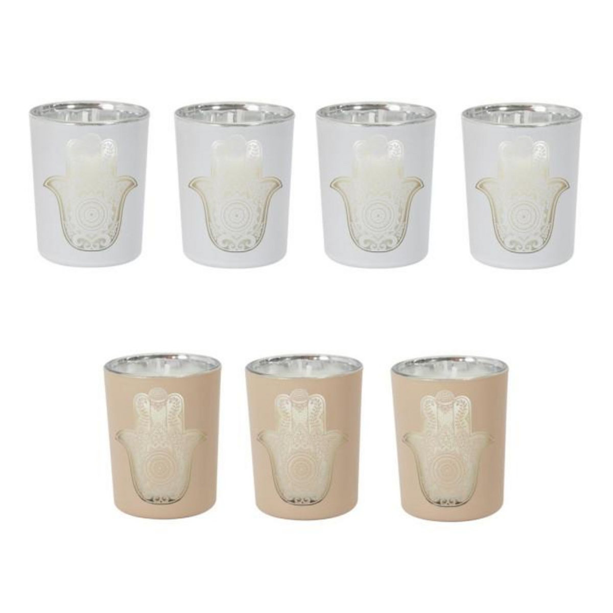 Paris Prix Coffret 7 Bougies Parfumées  Fatma  6cm Blanc