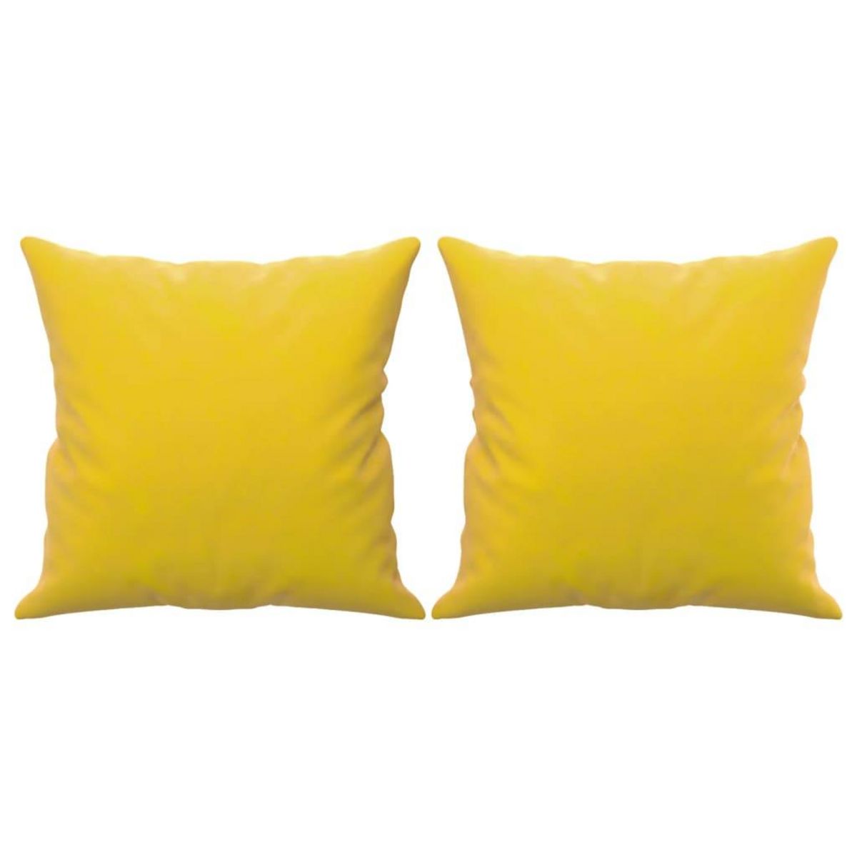 VIDAXL Canape 2 places avec oreillers decoratifs jaune 120 cm velours