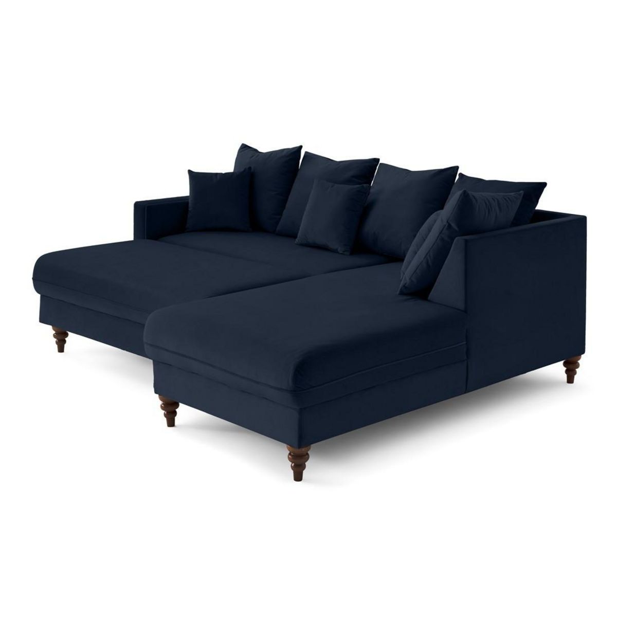 BEST MOBILIER Flamingo - canapé d'angle droit 4 places convertible en velours