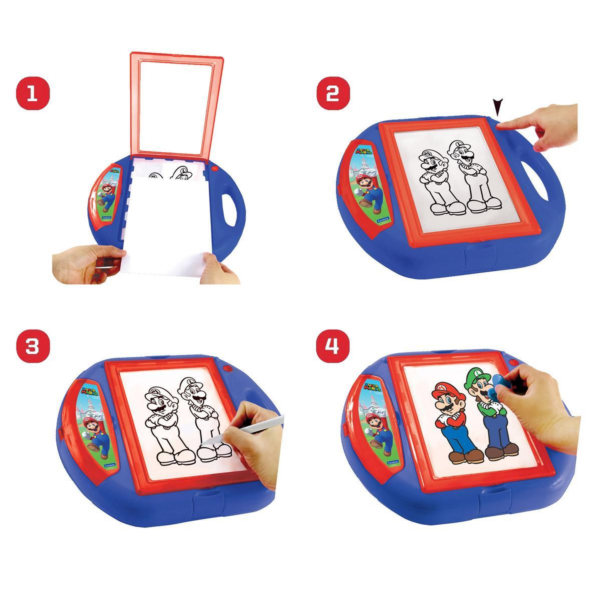 Voir la diapositive 5 : Lexibook Projecteur à dessin Super Mario avec modèles et tampons