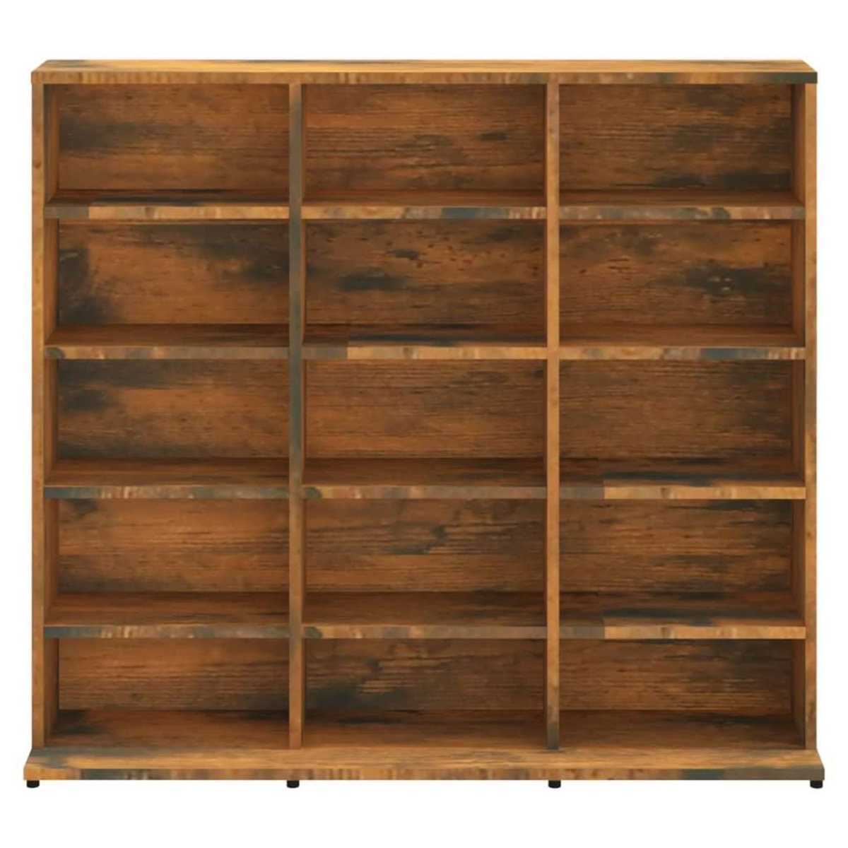 VIDAXL Armoire a CD Chene fume 102x23x89,5 cm Bois d'ingenierie