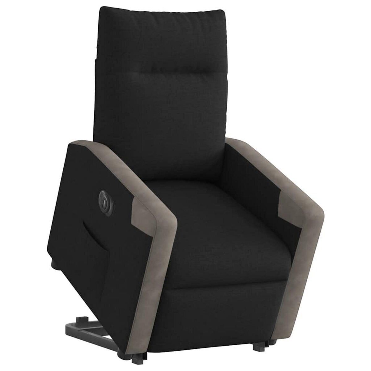 VIDAXL Fauteuil inclinable electrique noir tissu