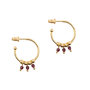 Voir la diapositive 1 : SLOYA Boucles d'oreilles Karia en pierres Grenat