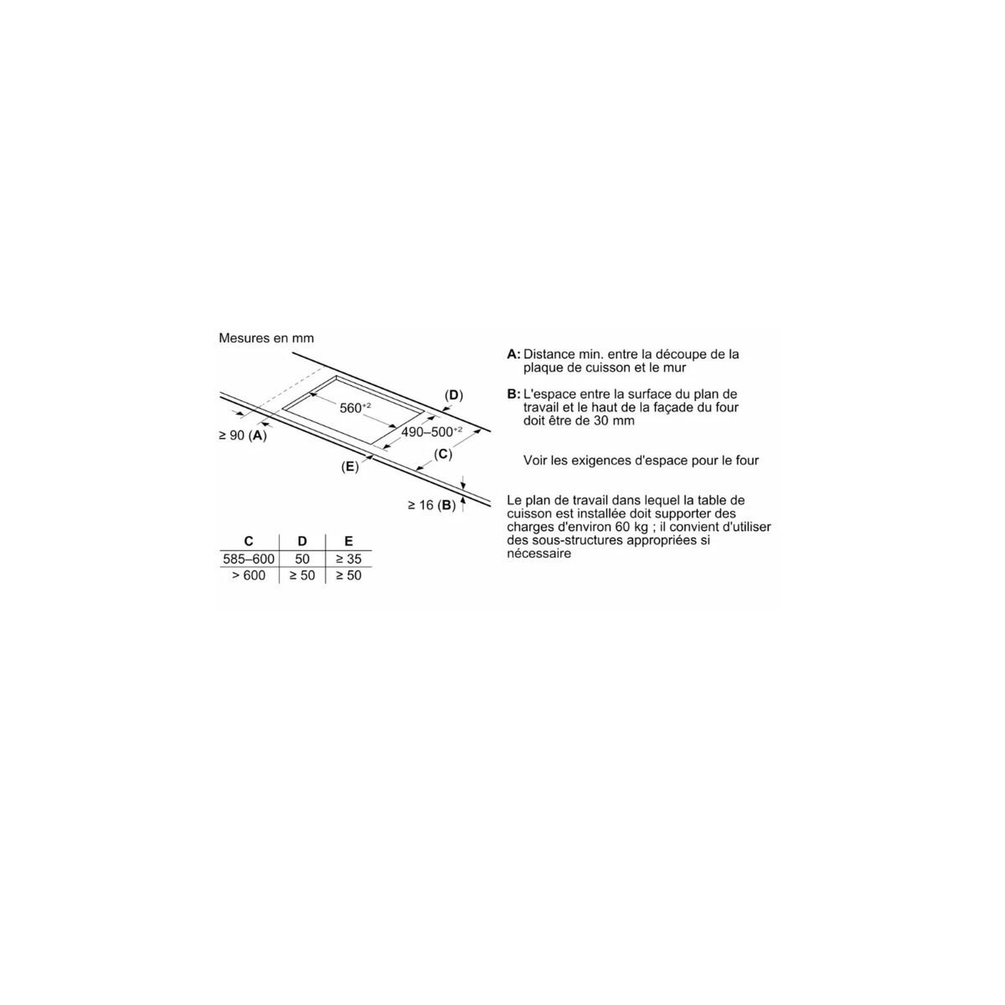 Voir la diapositive 4 : Siemens Table de cuisson à induction 70cm 4 feux 7400w noir - ex73rhec1f